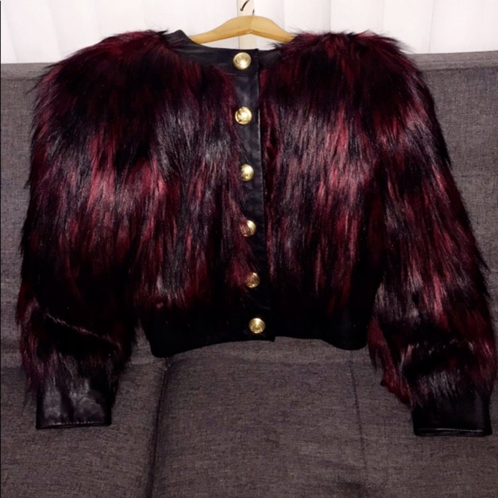 Limited Balmain X H&M Faux Faur  Jacket!